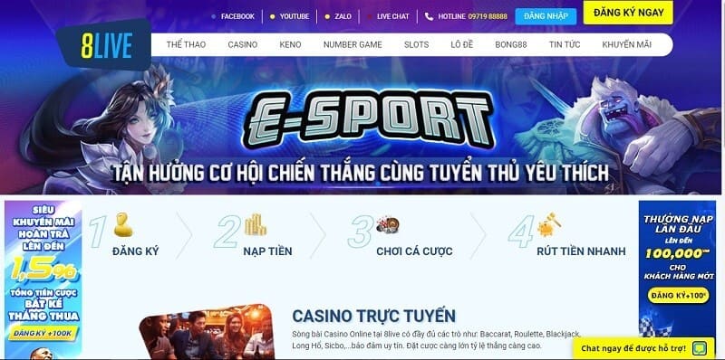 Chơi game cá cược trên 8live có uy tín không?